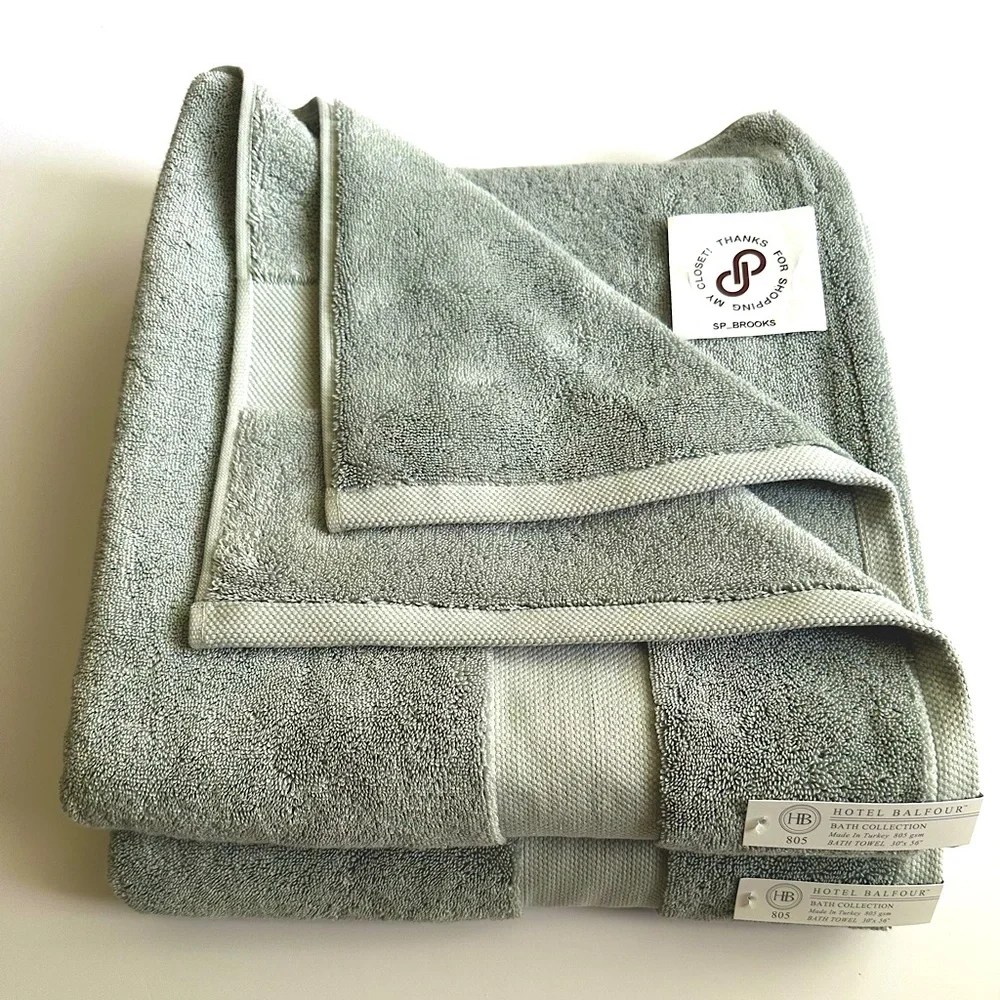 🎁2PC Hotel Balfour Bath Towel Set - Magnetgry - 805 gsm - Made in Turkey